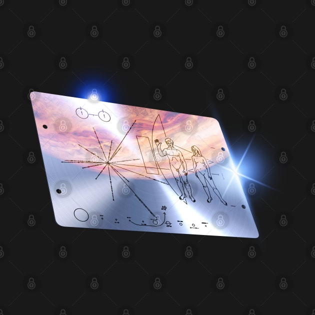 Pioneer 10 metal plaque, 3D by Synthwave1950