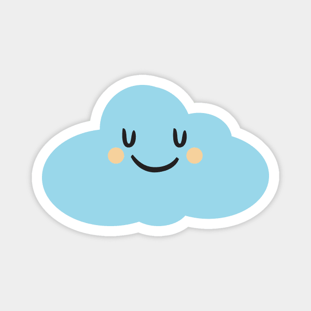 Happy Cloud Magnet by ilaamen