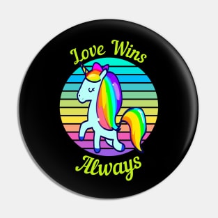 Love Win Always- Celebrate Equality Pin