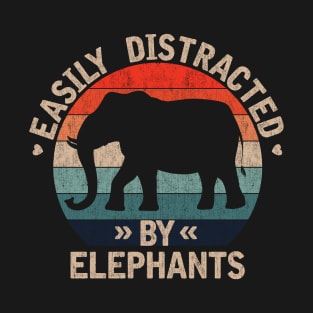 Easily Distracted By Elephants Pet Lover T-Shirt