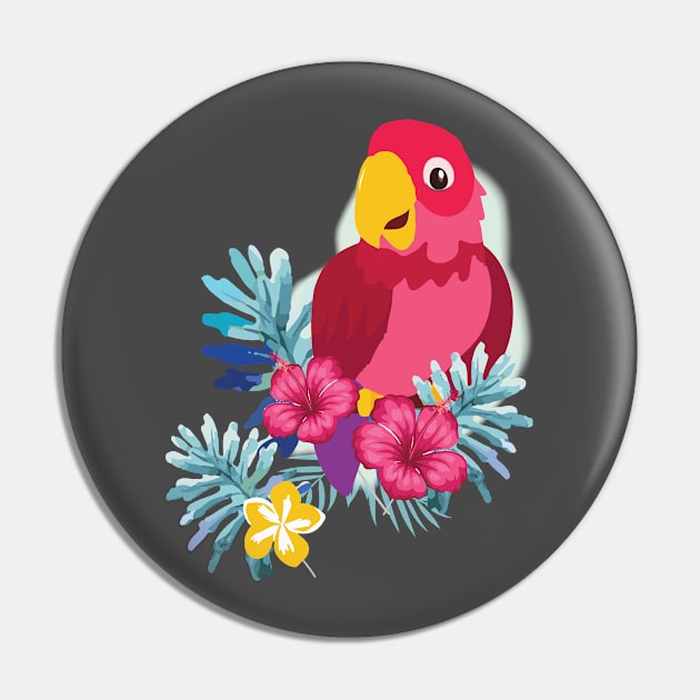 Lovely Parrot Print Pin by sabamargoob