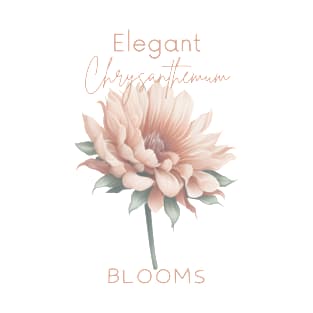 Elegant Chrysanthemum Blooms T-Shirt