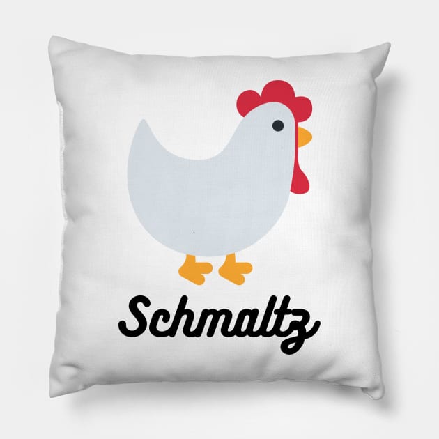 Schmaltz - Funny Yiddish Quotes Pillow by MikeMargolisArt