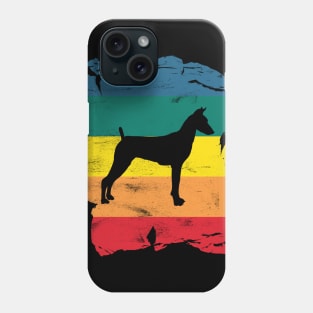 German Pinscher Distressed Vintage Retro Silhouette Phone Case