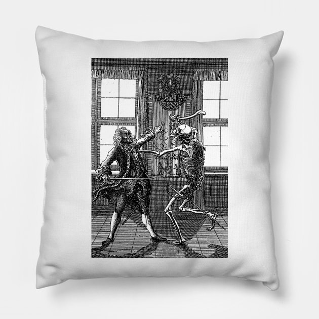 Dance of Death (the aristocrat) - Daniel Chodowiecki Pillow by themasters