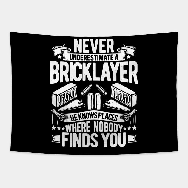 Brickmason Brick Mason Bricklayer Gift Present Tapestry by Krautshirts