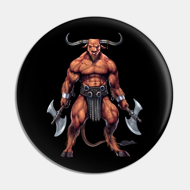 Ancient Greek Mythology Minotaur Pin by underheaven