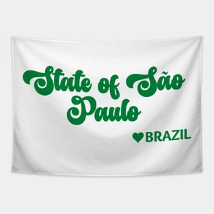 State of São Paulo: Eu amo o Brasil - I love Brazil Tapestry