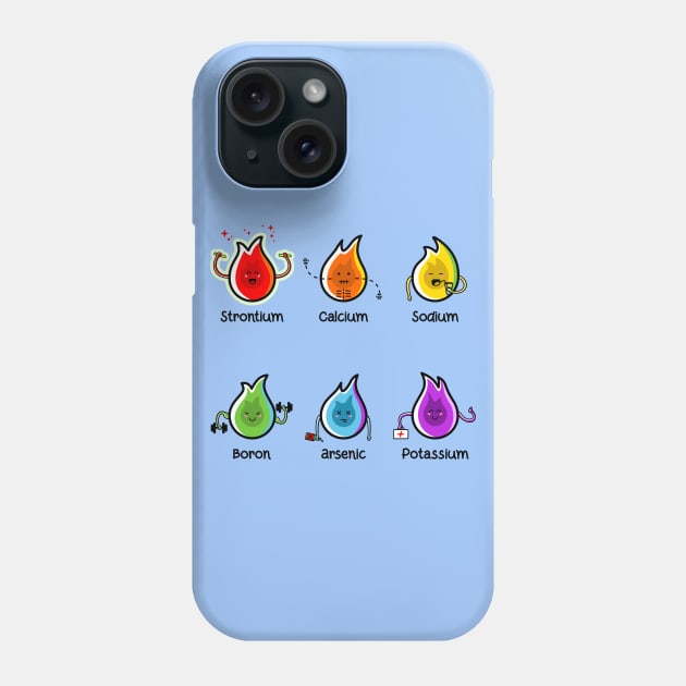 Flaming Elements Science Phone Case by freeves