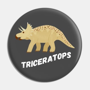 Cute Triceratops Dinosaur Design Pin