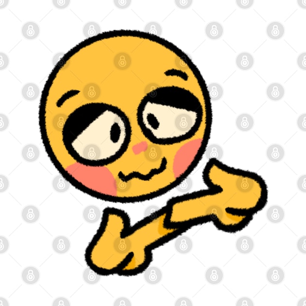 Cute nervous cursed emoji by Bingust