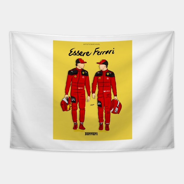 ferrari boys Tapestry by artistbarcagirl