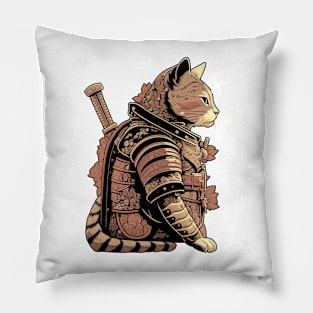 Samurai Cat Pillow