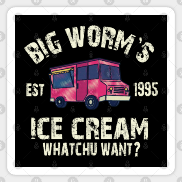Big worm ice cream truck - Big Worm - Sticker | TeePublic