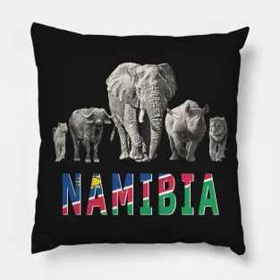 Africa's Big Five Namibia Pride Wildlife Pillow