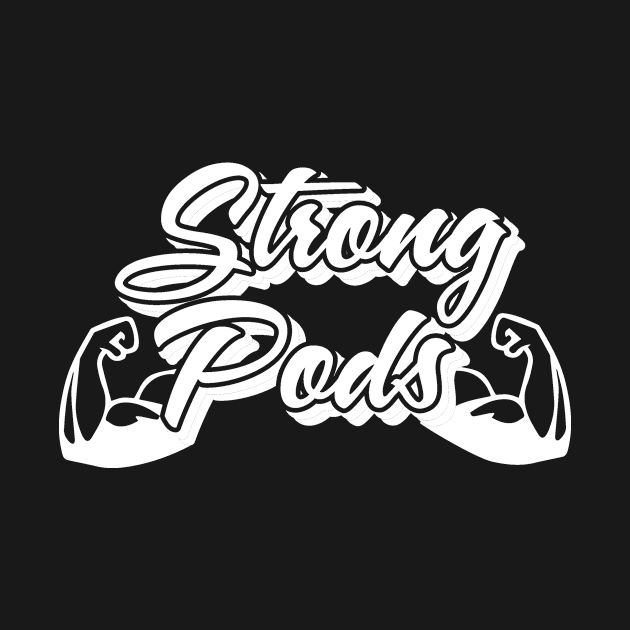 Black white logo by Strong Pods