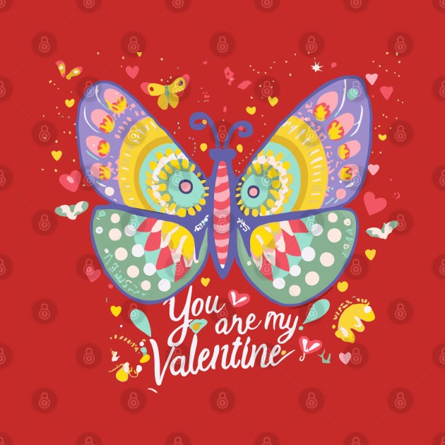 You Are My Valentine, Dear Purple Butterfly by dojranliev