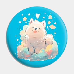 Kawaii  - Happy Samoyed Pup Pin