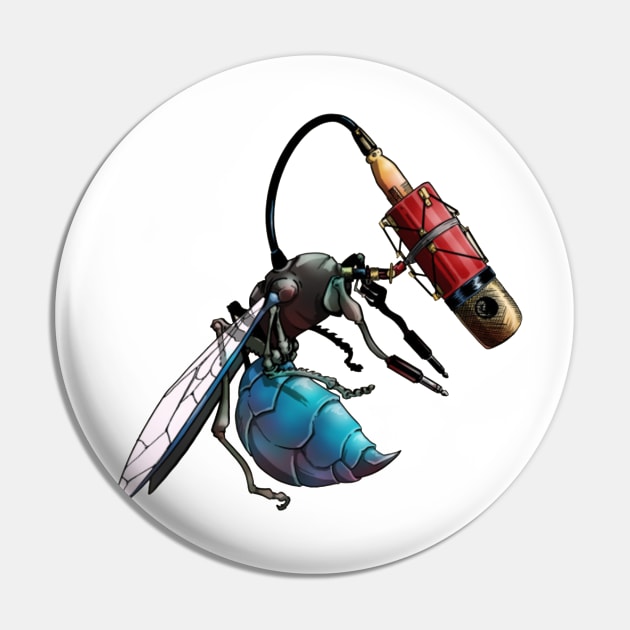 Surveillance Bug - mic Pin by corykerrstore