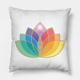 Lotus Flower with a Spot of Light Pillow