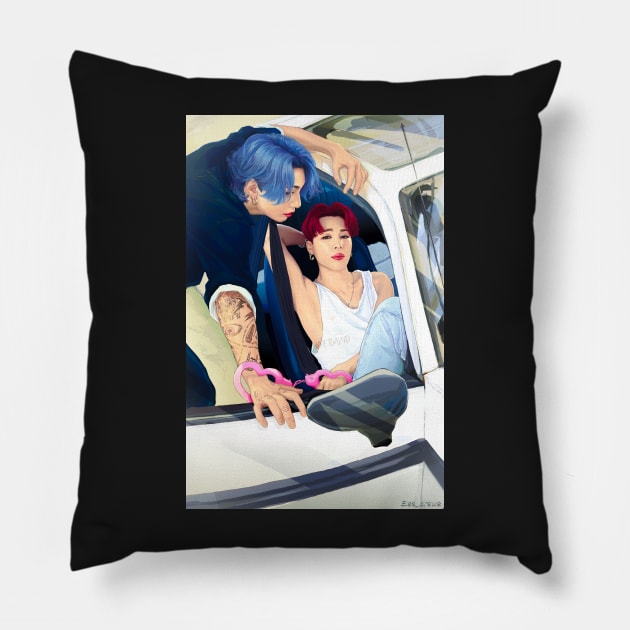 Handcuffs Pillow by Elsa-draws