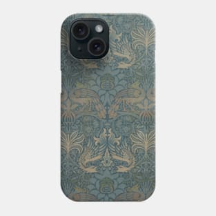 Peacock and Dragon by William Morris Phone Case