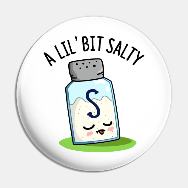 A Lil Bit Salty Cute Salt Pun Pin by punnybone