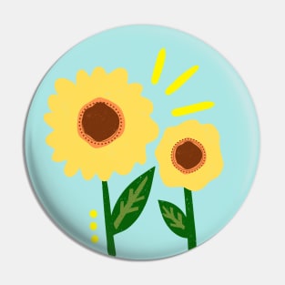 Summer hug: Sunflower Print Pin