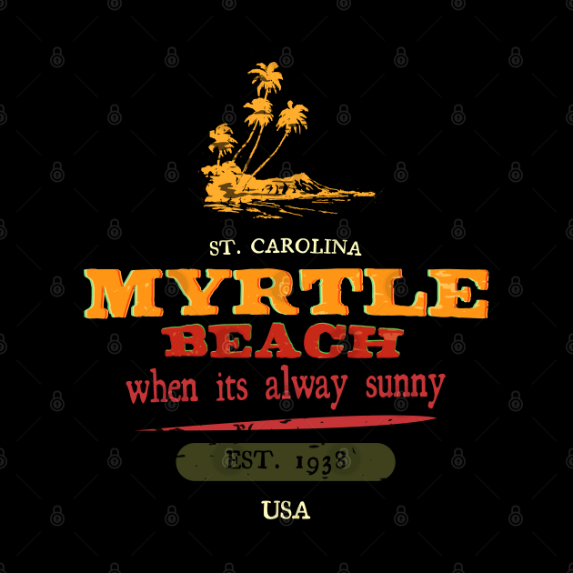 Myrtle Beach Retro Vibes South Carolina by Alexander Luminova