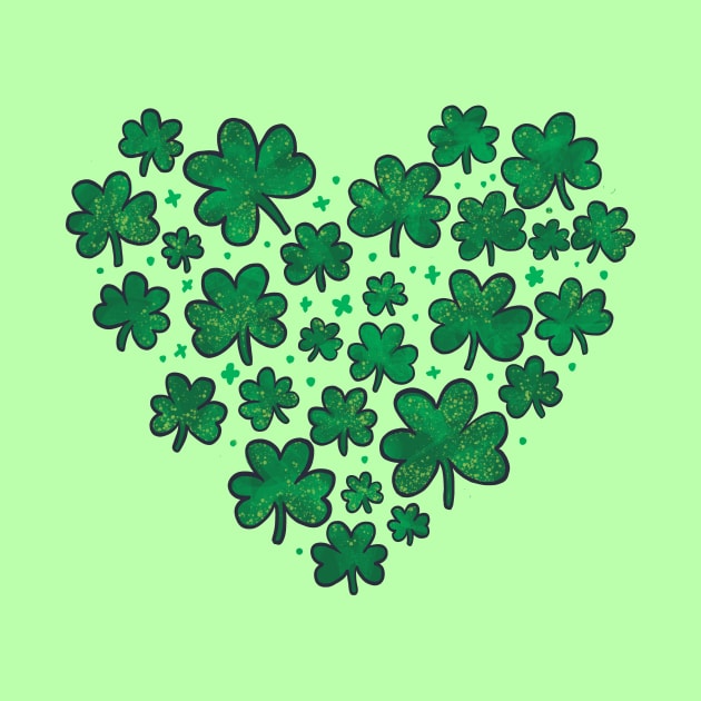 Green Shamrock Heart by PunTime