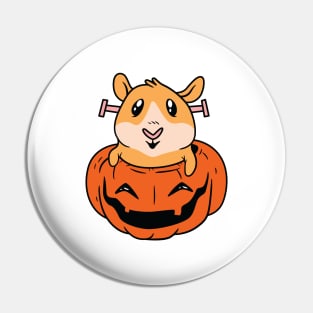 Guinea Pig In Pumpkin Halloween Pin