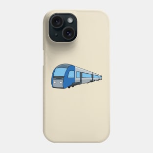 Electric train cartoon illustration Phone Case