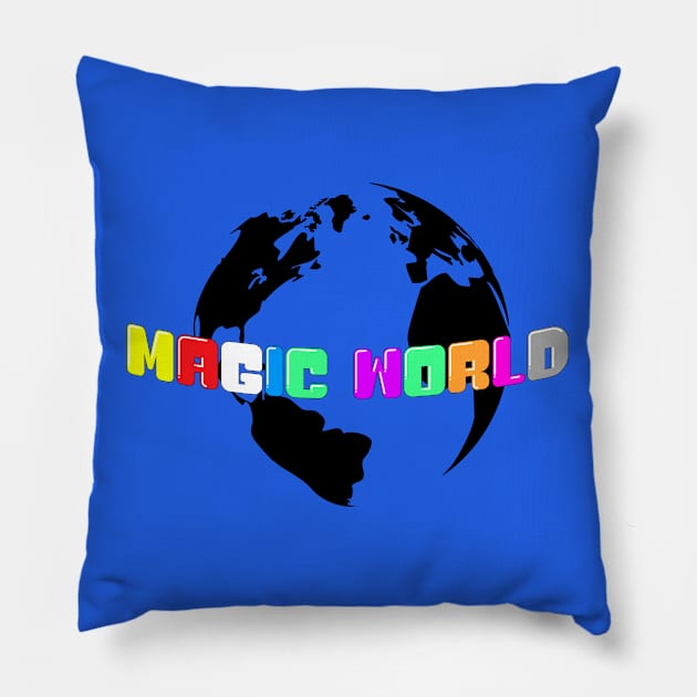 Magic World Pillow by GraphicMonas