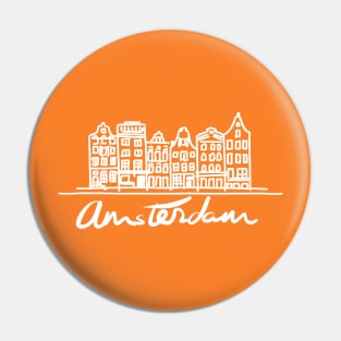 Amsterdam Houses Logo Design Pin