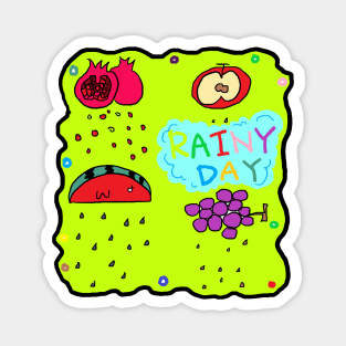 Rainy Day, Fruit Seed Rain Magnet