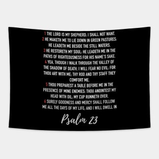 Psalm 23 of the Bible - Biblical Quote (Book of Hebrew Psalms) Tapestry