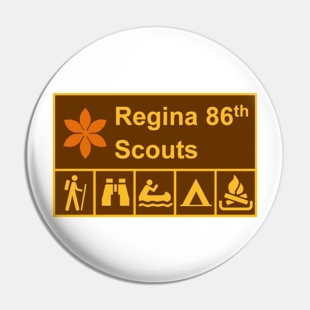 Regina 86th Parks Sign Pin by YQRscouts