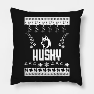 Merry Christmas HUSKY Pillow