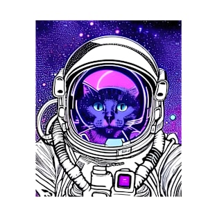 Funny astraunot cat Design cat lovers Cool space lover T-Shirt