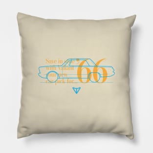 1966 Valiant (Coupe) - Save in Style! Pillow