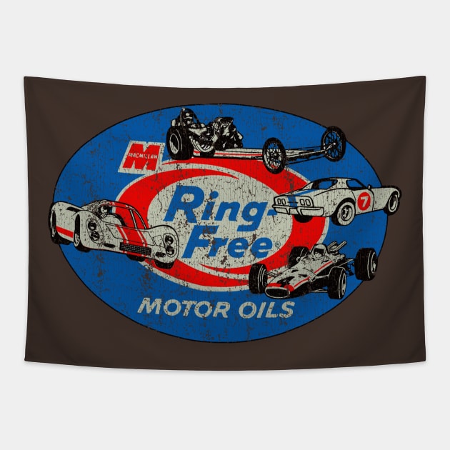 Ring Free Oil Race Proven 1923 Vintage Tapestry by Jazz In The Gardens