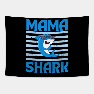 Funny mama shark mothers day gift Cute Cool Summer Momny Tapestry