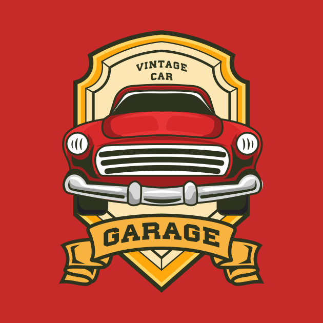 Vintage Car Garage Badge by Harrisaputra