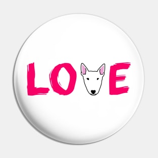 Love Bull Terrier Pin