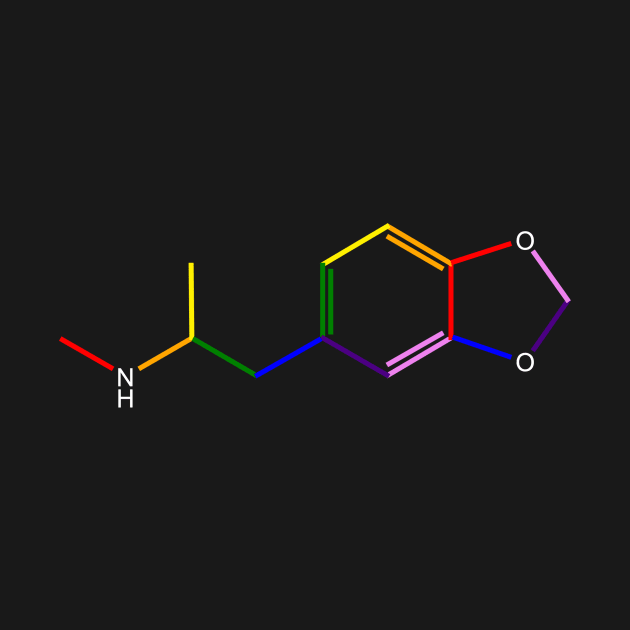 Ecstasy Rainbow Molecule Chemistry by ChemECool