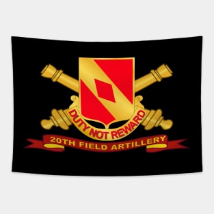 20th Field Artillery w Br - Ribbon Tapestry