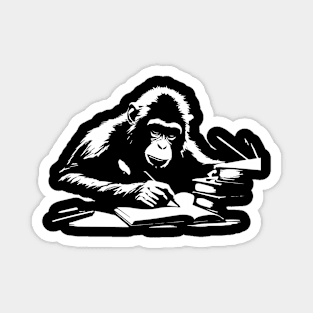 monkey writing a book Magnet