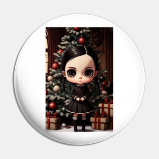 Wednesday Addams Christmas Pin