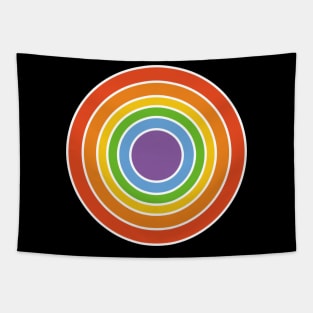 Rainbow bullseye Tapestry