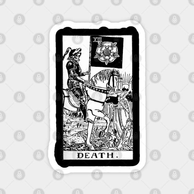 DEATH Tarot Card vintage retro illustration Magnet by AltrusianGrace